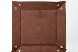 Luxury Italian Leather Catchall Tray by Audemars Piguet Brown Suede Lining