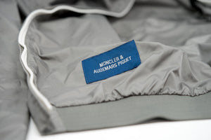 Rare Moncler and Audemars Piguet Men's Luxury Sports Jackets in Gray with Stripes For Sale at TimeTradersOnline.com
