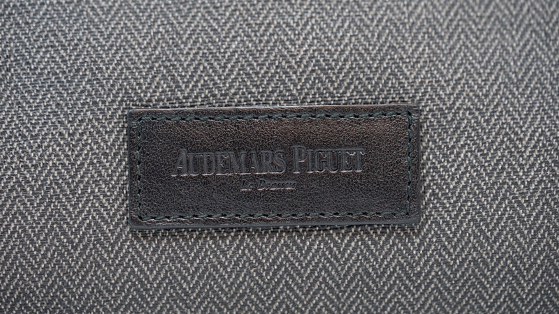 Authentic Audemars Piguet Royal Oak Grey Leather Zipper Bag For Sale