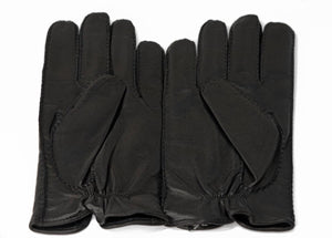 Designer Luxury Black Leather Gloves by Ermenegildo Zegna for Audemars Piguet