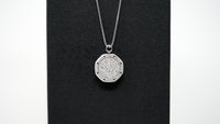 Audemars Piguet Royal Oak Frosted Steel Pendant with chain – front view showing frosted octagonal design