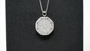 Close-up of Audemars Piguet Royal Oak Frosted Steel Pendant surface texture and craftsmanship