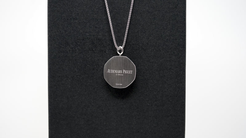 Audemars Piguet Royal Oak Pendant – back engraving with Audemars Piguet Le Brassus Swiss Made logo
