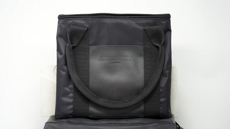Official Audemars Piguet Luxury Bag Blue Synthetic Black Leather