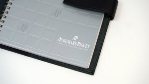 Luxurious Audemars Piguet Jet Black Leather Planner For Sale at www.TimeTradersOnline.com