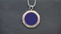 Audemars Piguet Royal Oak necklace medallion in blue and steel for sale by TimeTradersOnline.com