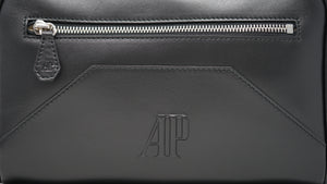 Authentic Audemars Piguet Royal Oak Black Leather Travel Bag With Zipper Compartments