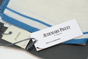 New AP Scarf Blue and White Cashmere