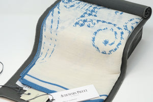 New Audemars Piguet Blue and White Cashmere Scarf 
