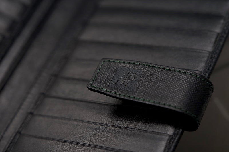 Designer Black Leather Wallet Luxury Brand Audemars Piguet