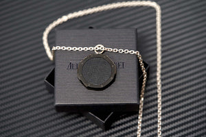 Official AP Royal Oak Jewelry For Watch Collectors For Sale Black Necklace Medallion Swiss Made Audemars Piguet Exclusive Available for Sale by www.TimeTradersOnline.com