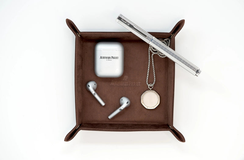 Audemars Piguet Royal Oak Pen in Brown Leather Catchall Tray Available at Time Traders Online