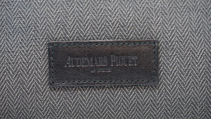 Authentic Audemars Piguet Royal Oak Black Leather Zipper Bag For Sale