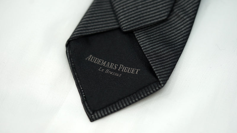 Luxury Audemars Piguet Mens Black Tie 100% Silk