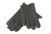 Ermenegildo Zegna Black Leather Gloves Cashmere Lined for Audemars Piguet 